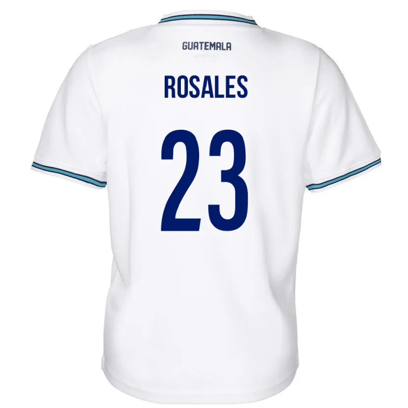 Danxen Män Gwatemala Yareni Rosales #23 Vit Hemmatröja Matchtröjor 24-26 Tröjor T-Tröja