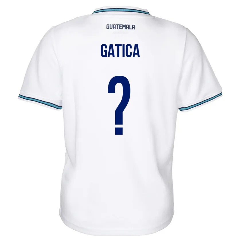 Danxen Män Gwatemala Celeste Gatica #0 Vit Hemmatröja Matchtröjor 24-26 Tröjor T-Tröja