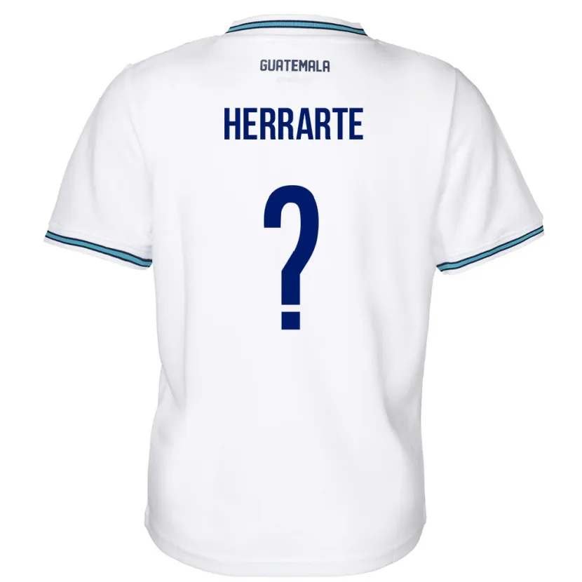 Danxen Män Gwatemala María Herrarte #0 Vit Hemmatröja Matchtröjor 24-26 Tröjor T-Tröja