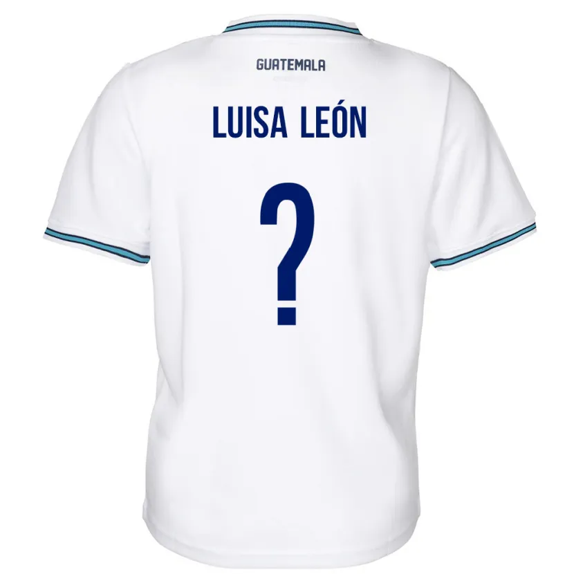 Danxen Män Gwatemala Luisa León #0 Vit Hemmatröja Matchtröjor 24-26 Tröjor T-Tröja