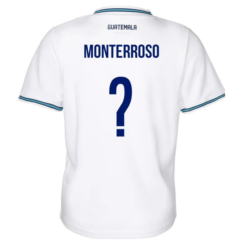 Danxen Män Gwatemala María Monterroso #0 Vit Hemmatröja Matchtröjor 24-26 Tröjor T-Tröja