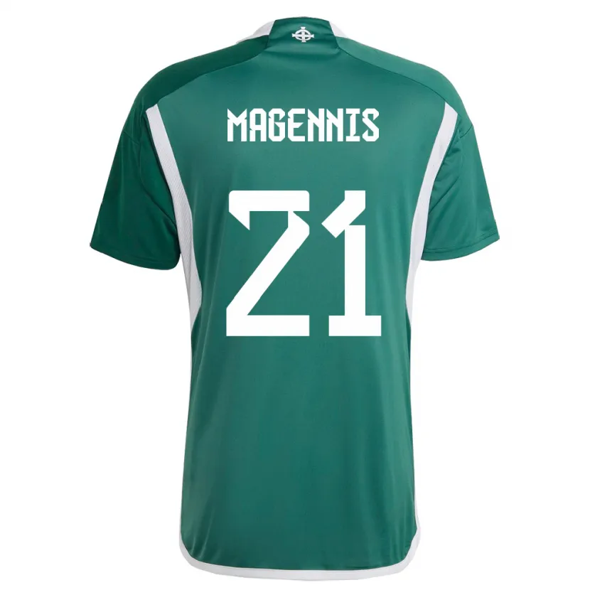 Danxen Män Nordirland Josh Magennis #21 Grön Hemmatröja Matchtröjor 24-26 Tröjor T-Tröja