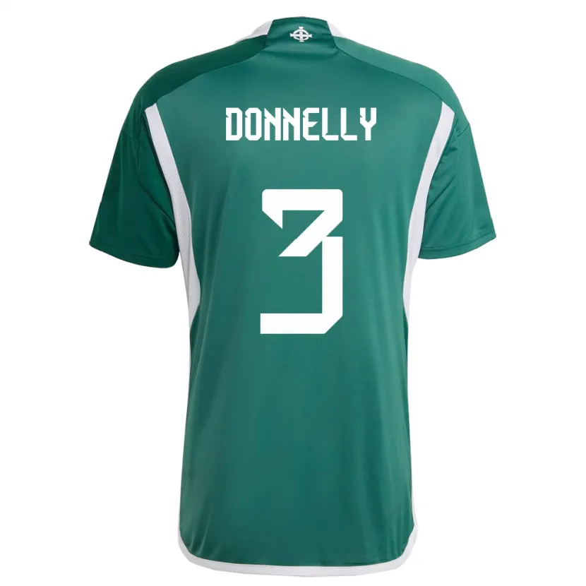 Danxen Män Nordirland Aaron Donnelly #3 Grön Hemmatröja Matchtröjor 24-26 Tröjor T-Tröja