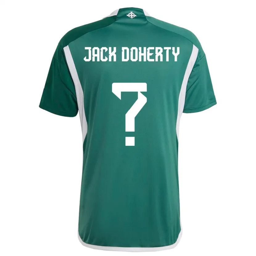 Danxen Män Nordirland Jack Doherty #0 Grön Hemmatröja Matchtröjor 24-26 Tröjor T-Tröja
