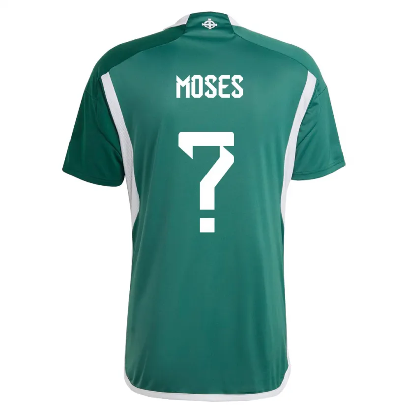 Danxen Män Nordirland Devlan Moses #0 Grön Hemmatröja Matchtröjor 24-26 Tröjor T-Tröja