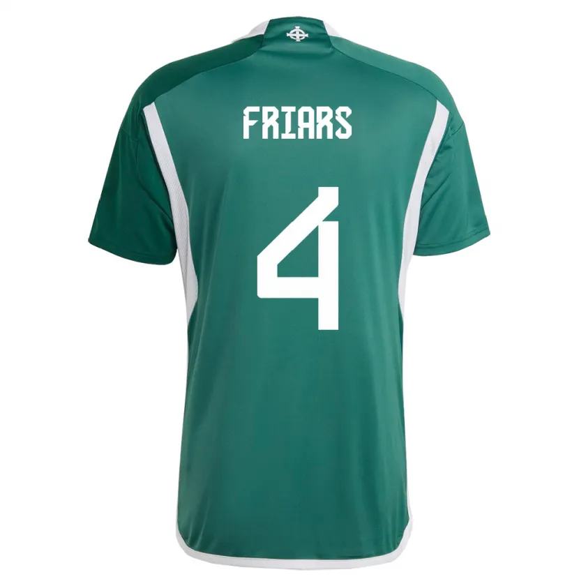 Danxen Män Nordirland Alfie Friars #4 Grön Hemmatröja Matchtröjor 24-26 Tröjor T-Tröja