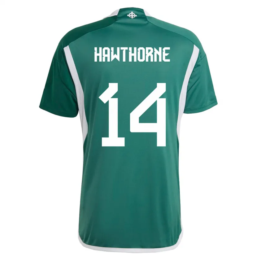 Danxen Män Nordirland Keevan Hawthorne #14 Grön Hemmatröja Matchtröjor 24-26 Tröjor T-Tröja