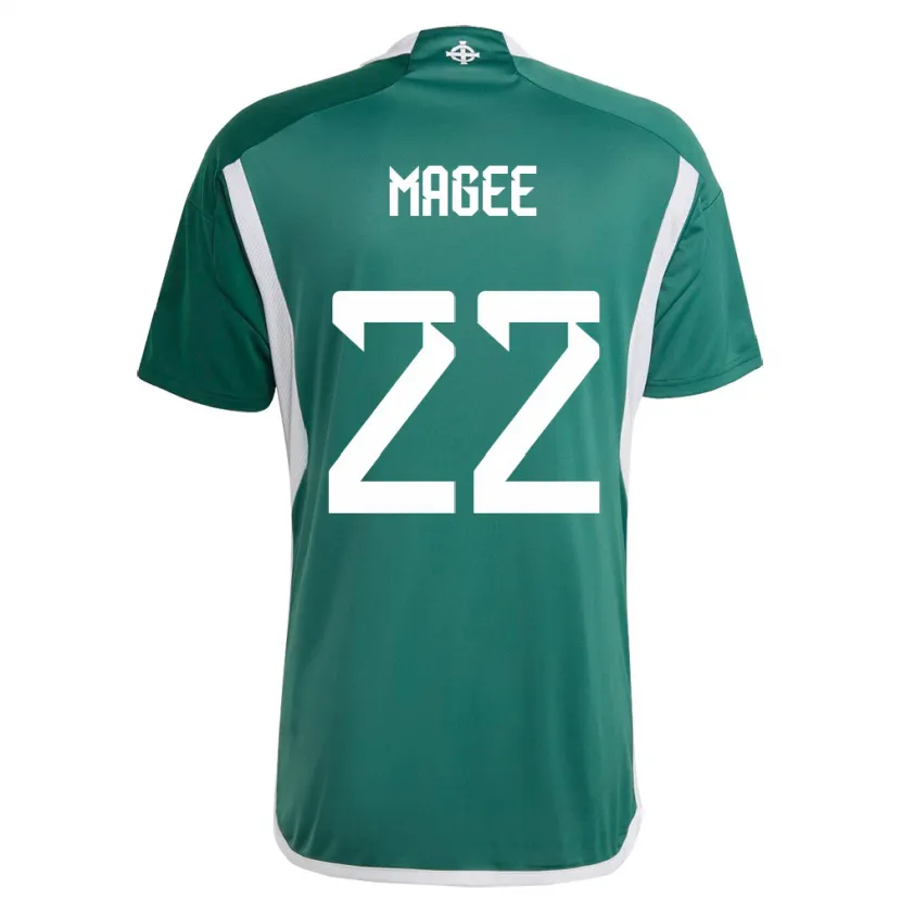 Danxen Män Nordirland Abbie Magee #22 Grön Hemmatröja Matchtröjor 24-26 Tröjor T-Tröja