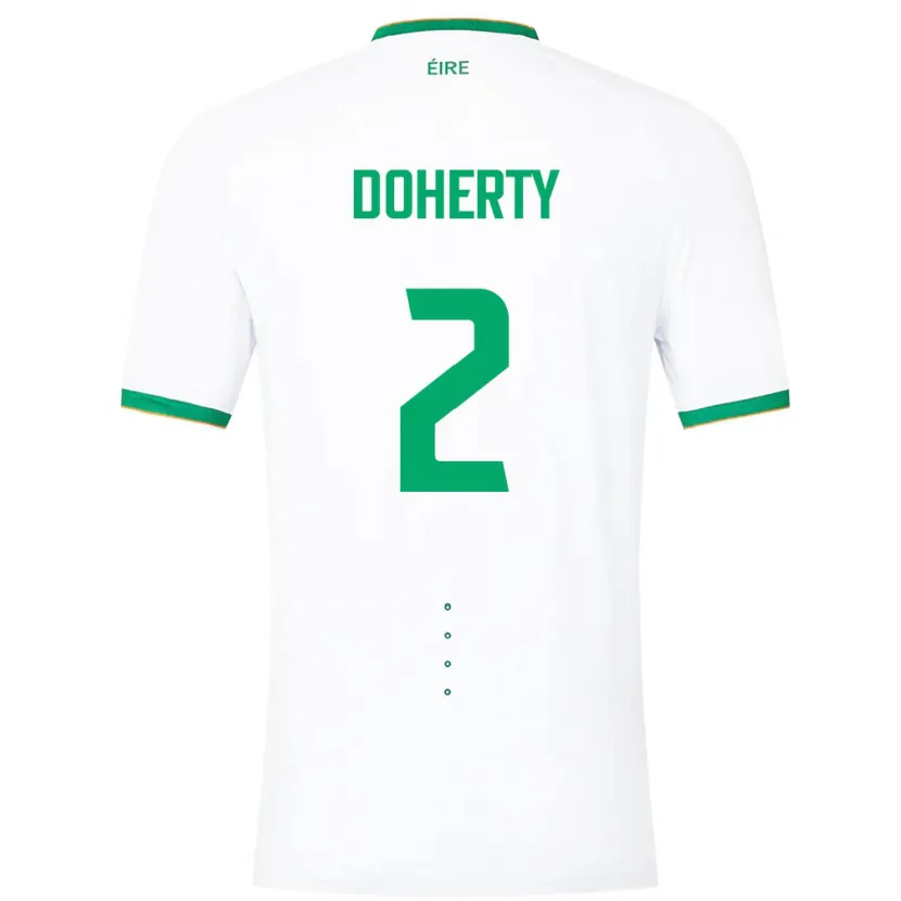 Danxen Män Irland Matt Doherty #2 Vit Bortatröja Matchtröjor 24-26 Tröjor T-Tröja