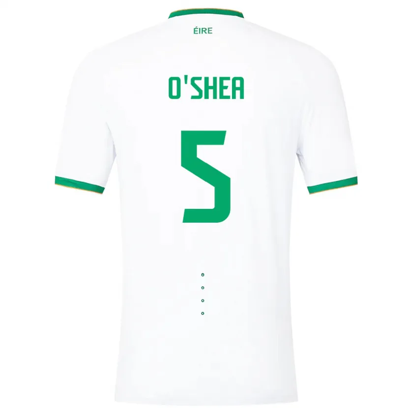 Danxen Män Irland Dara O'shea #5 Vit Bortatröja Matchtröjor 24-26 Tröjor T-Tröja