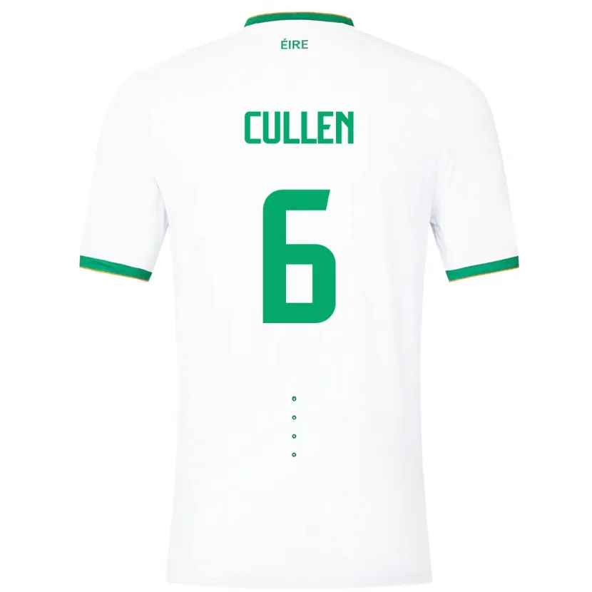 Danxen Män Irland Josh Cullen #6 Vit Bortatröja Matchtröjor 24-26 Tröjor T-Tröja