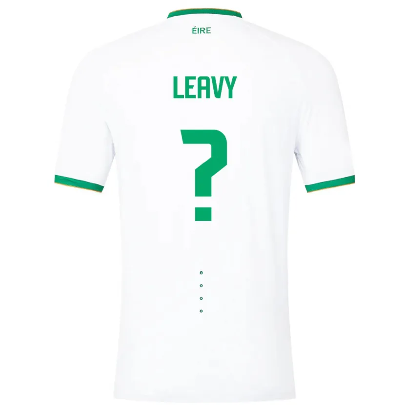 Danxen Män Irland Kian Leavy #0 Vit Bortatröja Matchtröjor 24-26 Tröjor T-Tröja