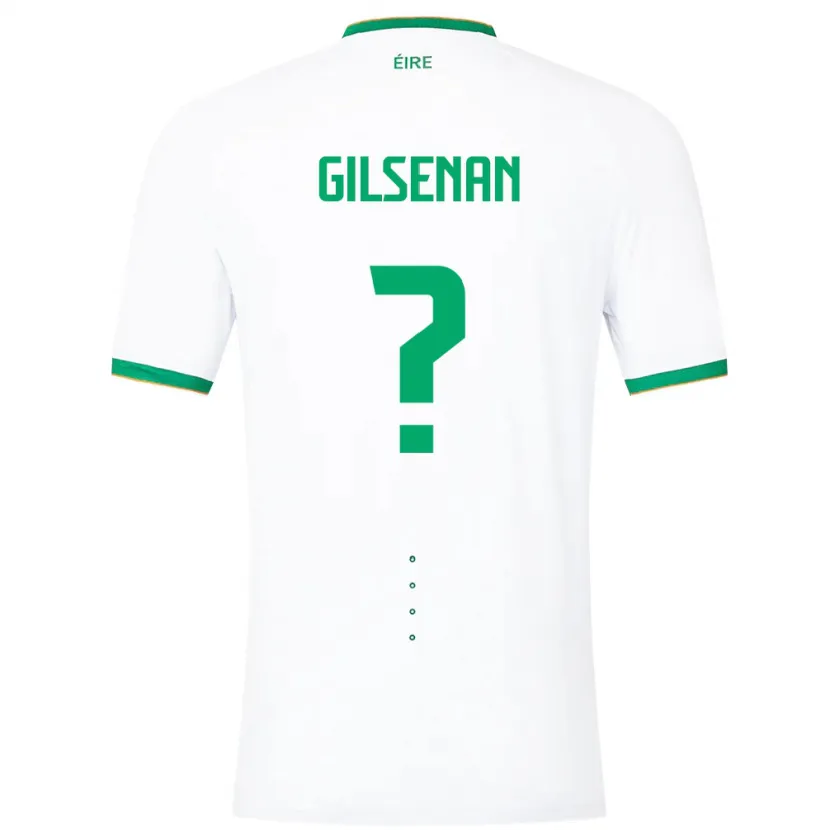 Danxen Män Irland Zak Gilsenan #0 Vit Bortatröja Matchtröjor 24-26 Tröjor T-Tröja
