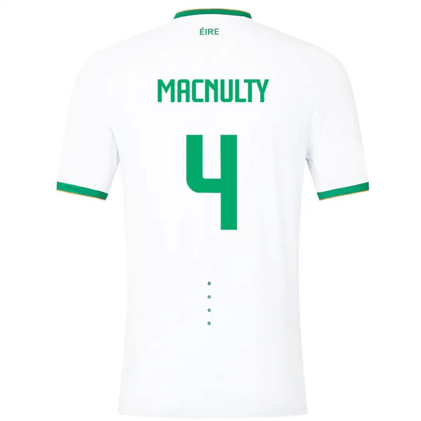 Danxen Män Irland Anselmo García Macnulty #4 Vit Bortatröja Matchtröjor 24-26 Tröjor T-Tröja