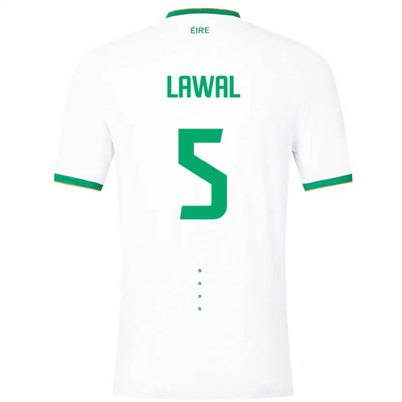 Danxen Män Irland Bosun Lawal #5 Vit Bortatröja Matchtröjor 24-26 Tröjor T-Tröja