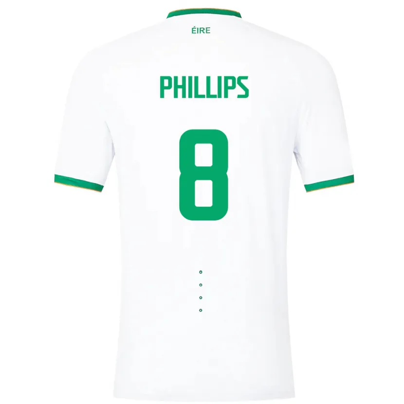 Danxen Män Irland Killian Phillips #8 Vit Bortatröja Matchtröjor 24-26 Tröjor T-Tröja