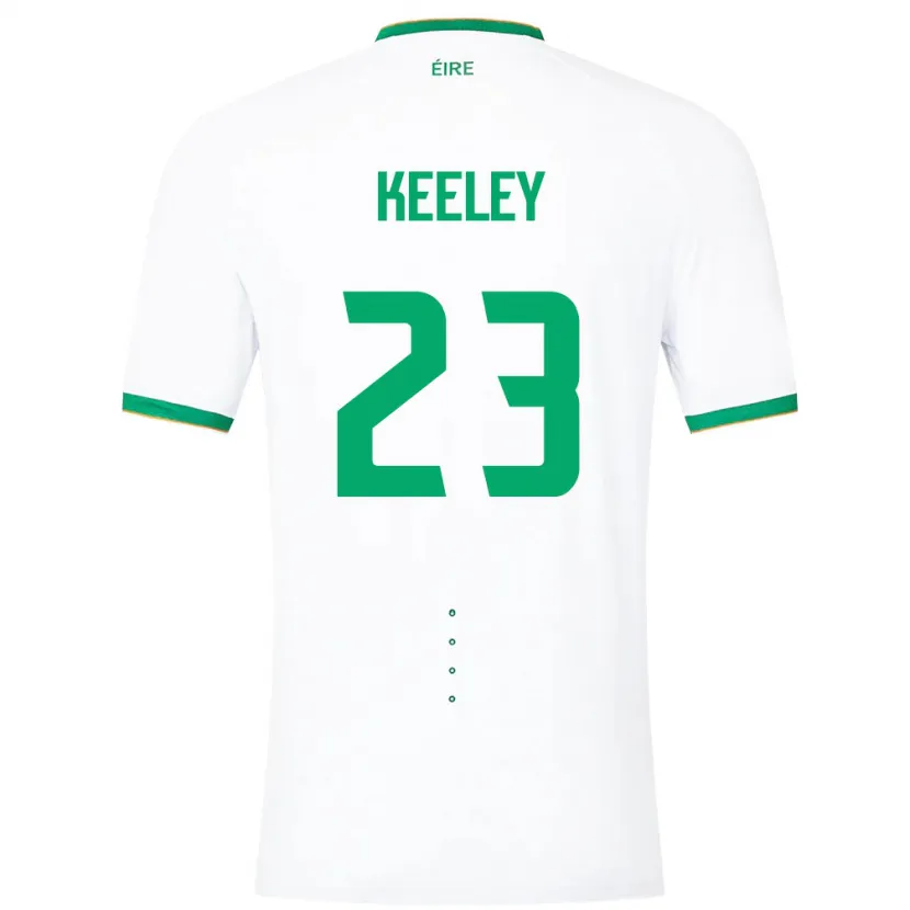 Danxen Män Irland Josh Keeley #23 Vit Bortatröja Matchtröjor 24-26 Tröjor T-Tröja
