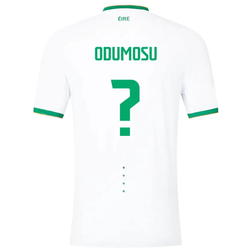 Danxen Män Irland David Odumosu #0 Vit Bortatröja Matchtröjor 24-26 Tröjor T-Tröja