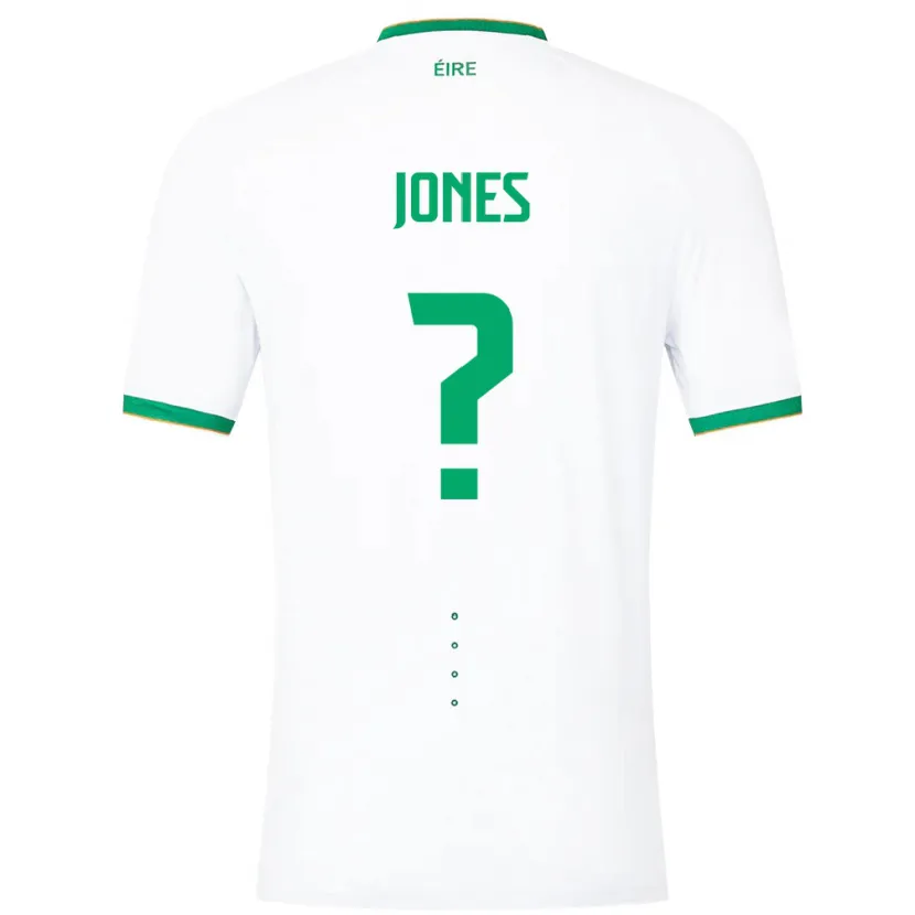 Danxen Män Irland Nico Jones #0 Vit Bortatröja Matchtröjor 24-26 Tröjor T-Tröja