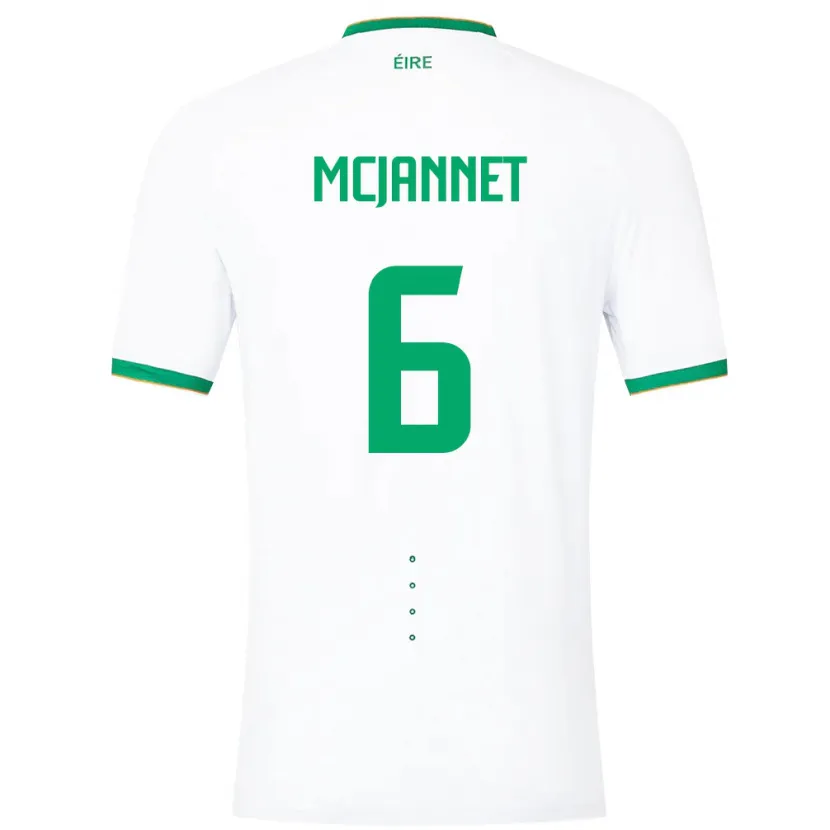 Danxen Män Irland Ed Mcjannet #6 Vit Bortatröja Matchtröjor 24-26 Tröjor T-Tröja