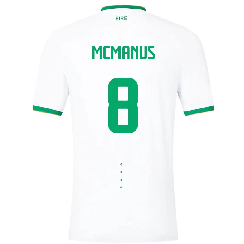 Danxen Män Irland James Mcmanus #8 Vit Bortatröja Matchtröjor 24-26 Tröjor T-Tröja