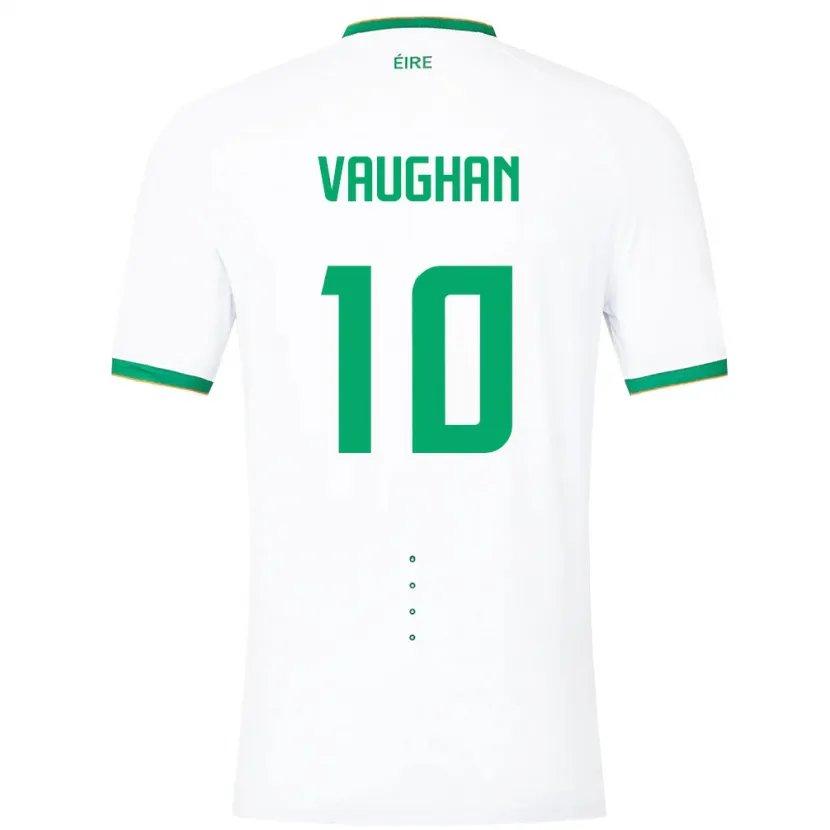 Danxen Män Irland Harry Vaughan #10 Vit Bortatröja Matchtröjor 24-26 Tröjor T-Tröja