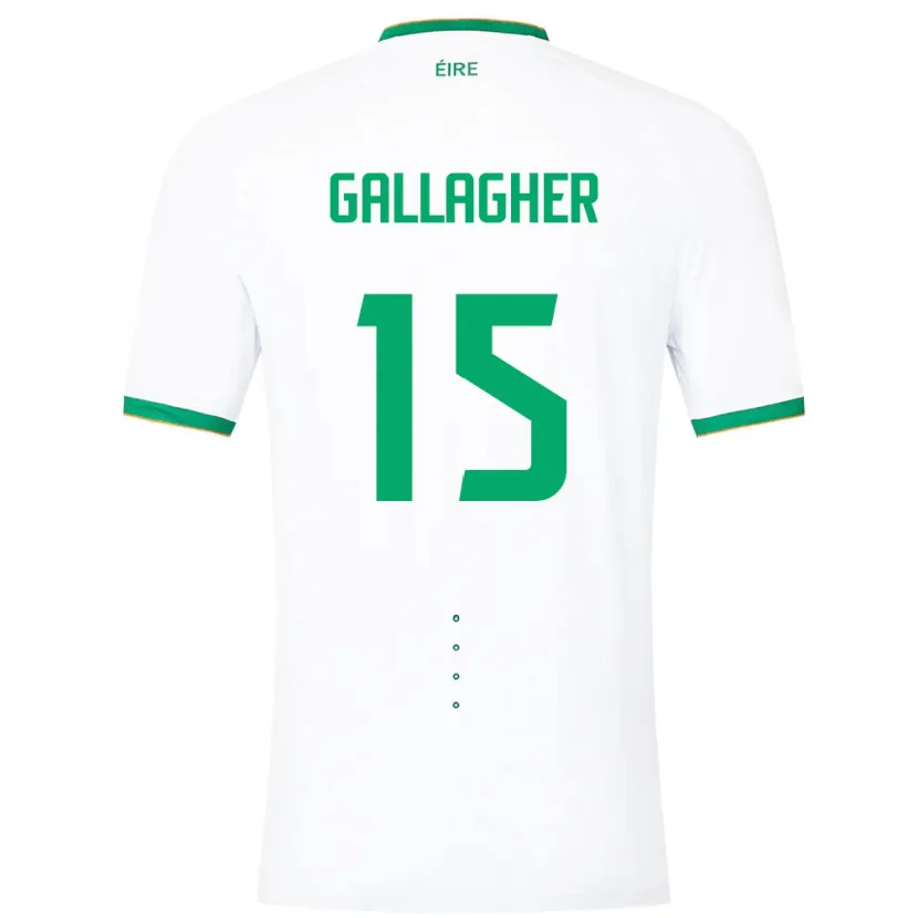Danxen Män Irland Oisín Gallagher #15 Vit Bortatröja Matchtröjor 24-26 Tröjor T-Tröja