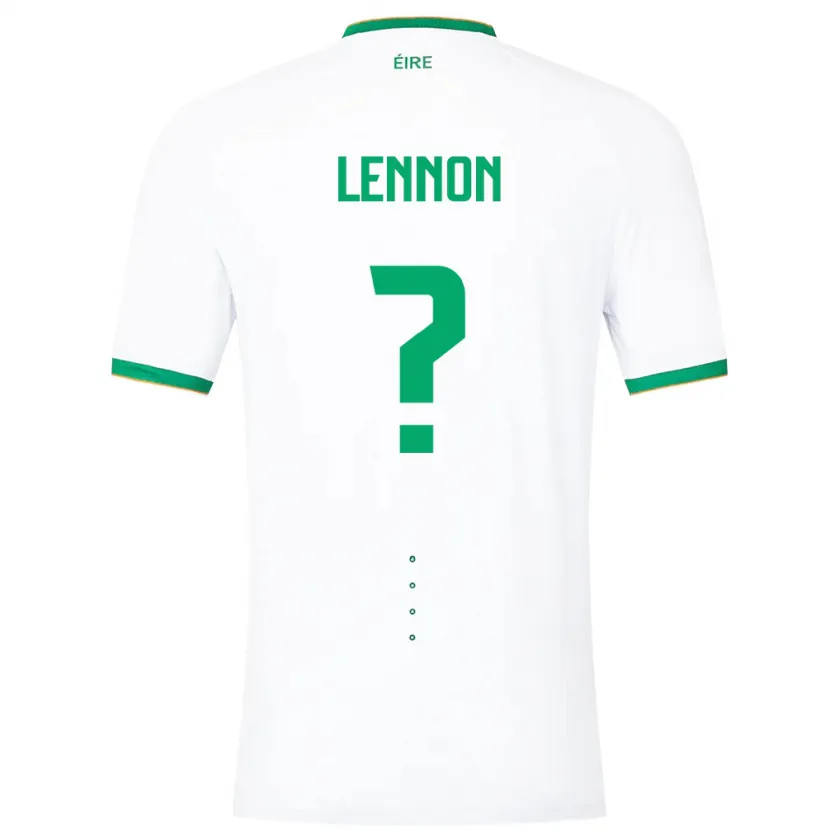 Danxen Män Irland Adam Lennon #0 Vit Bortatröja Matchtröjor 24-26 Tröjor T-Tröja