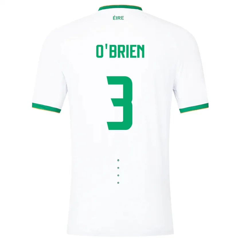 Danxen Män Irland Luke O'brien #3 Vit Bortatröja Matchtröjor 24-26 Tröjor T-Tröja