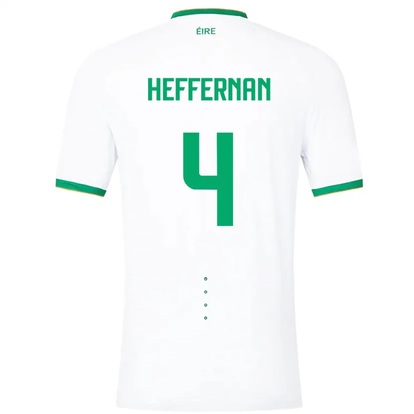 Danxen Män Irland Cathal Heffernan #4 Vit Bortatröja Matchtröjor 24-26 Tröjor T-Tröja