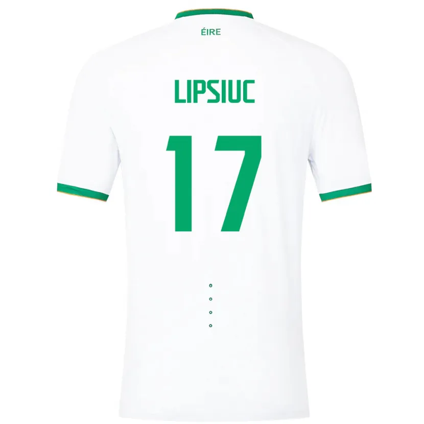 Danxen Män Irland Darius Lipsiuc #17 Vit Bortatröja Matchtröjor 24-26 Tröjor T-Tröja