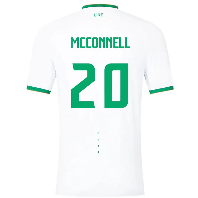 Danxen Män Irland Glenn Mcconnell #20 Vit Bortatröja Matchtröjor 24-26 Tröjor T-Tröja