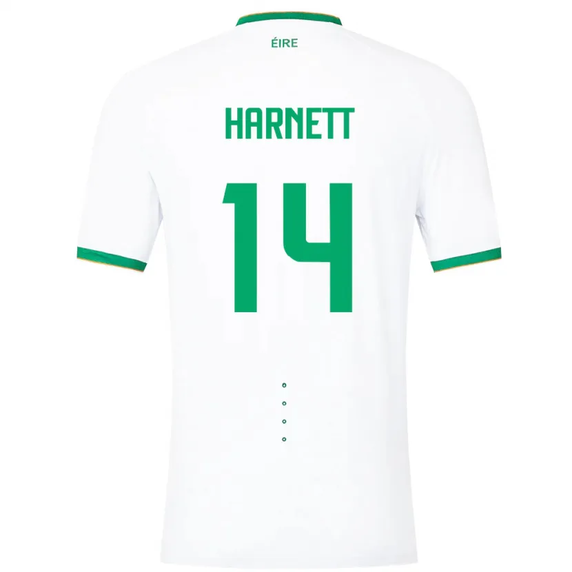 Danxen Män Irland Kaylem Harnett #14 Vit Bortatröja Matchtröjor 24-26 Tröjor T-Tröja