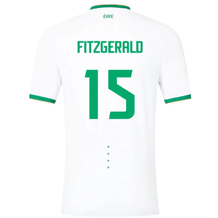 Danxen Män Irland Kyle Fitzgerald #15 Vit Bortatröja Matchtröjor 24-26 Tröjor T-Tröja