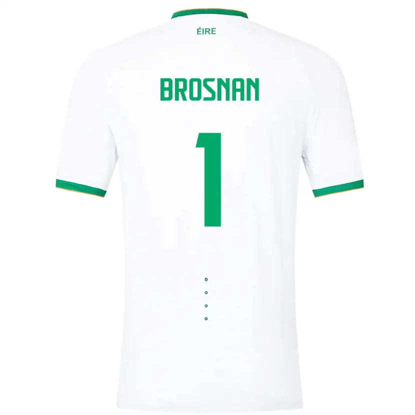 Danxen Män Irland Courtney Brosnan #1 Vit Bortatröja Matchtröjor 24-26 Tröjor T-Tröja