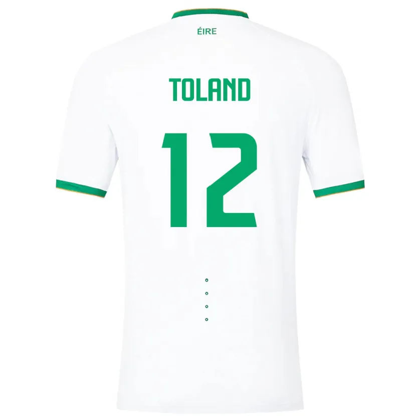 Danxen Män Irland Tyler Toland #12 Vit Bortatröja Matchtröjor 24-26 Tröjor T-Tröja