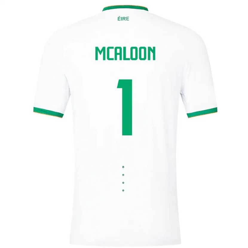 Danxen Män Irland Naoisha Mcaloon #1 Vit Bortatröja Matchtröjor 24-26 Tröjor T-Tröja