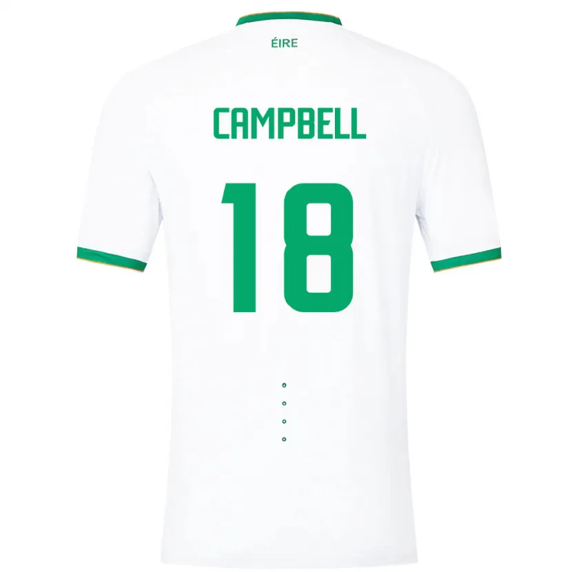 Danxen Män Irland Megan Campbell #18 Vit Bortatröja Matchtröjor 24-26 Tröjor T-Tröja