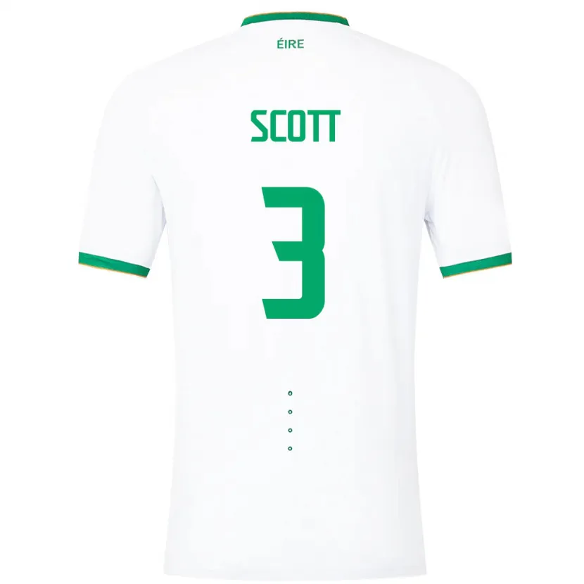 Danxen Män Irland Harriet Scott #3 Vit Bortatröja Matchtröjor 24-26 Tröjor T-Tröja