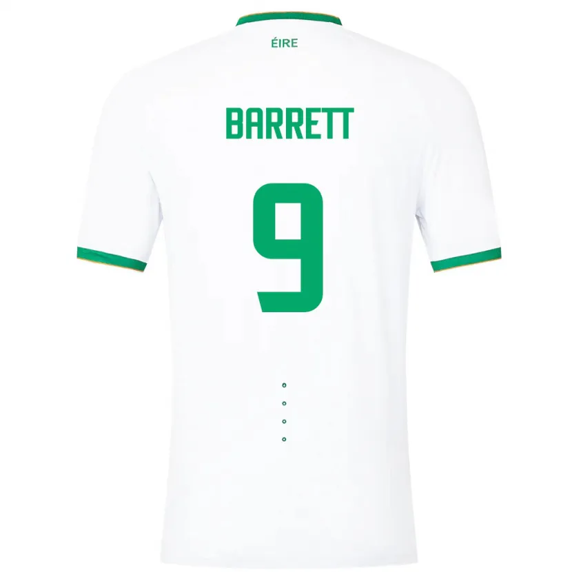 Danxen Män Irland Amber Barrett #9 Vit Bortatröja Matchtröjor 24-26 Tröjor T-Tröja