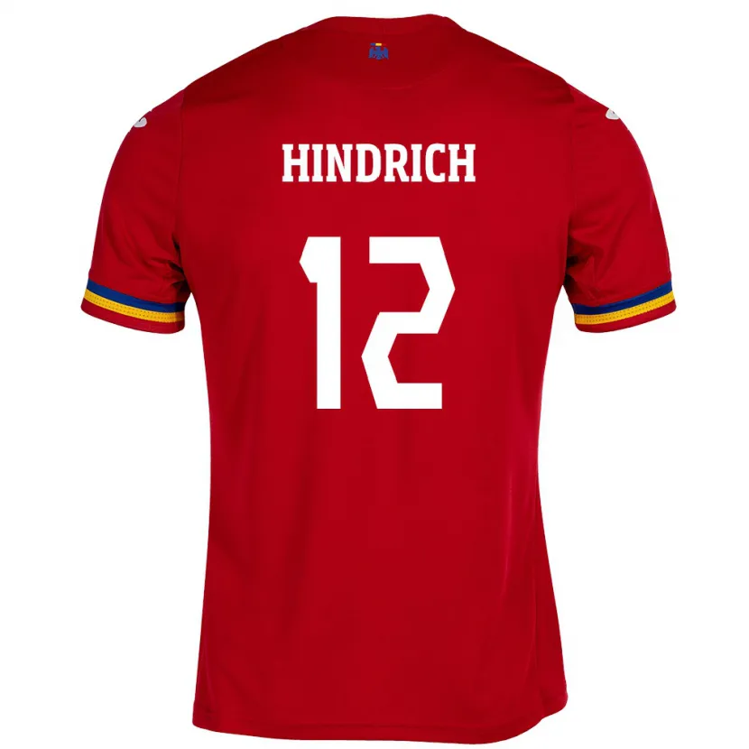Danxen Män Rumänien Otto Hindrich #12 Röd Bortatröja Matchtröjor 24-26 Tröjor T-Tröja