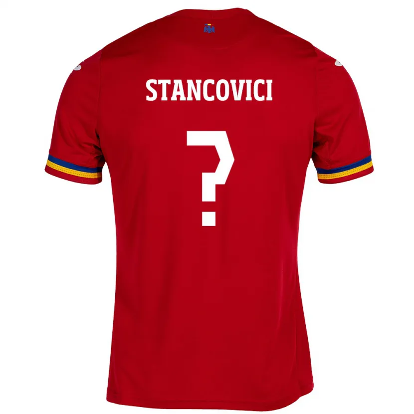 Danxen Män Rumänien Victor Stancovici #0 Röd Bortatröja Matchtröjor 24-26 Tröjor T-Tröja