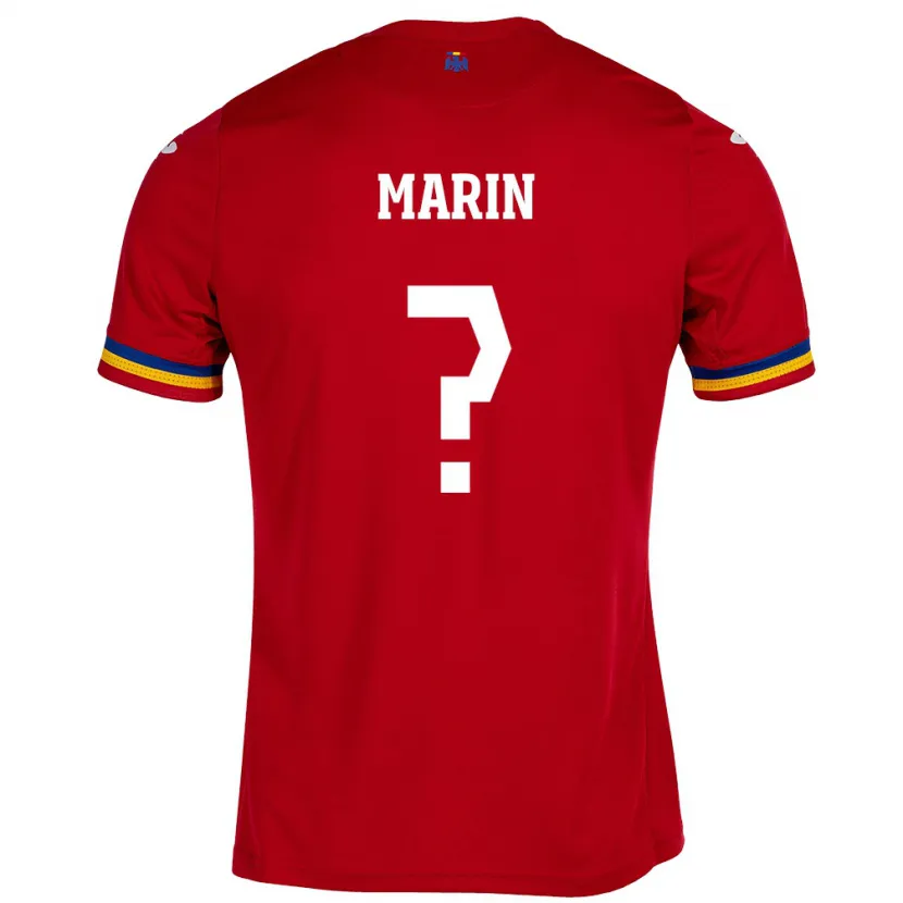Danxen Män Rumänien Matei Marin #0 Röd Bortatröja Matchtröjor 24-26 Tröjor T-Tröja