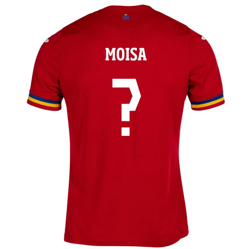 Danxen Män Rumänien Davide Moisa #0 Röd Bortatröja Matchtröjor 24-26 Tröjor T-Tröja
