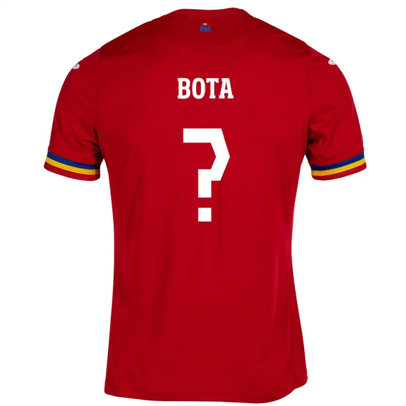 Danxen Män Rumänien Alexandru Bota #0 Röd Bortatröja Matchtröjor 24-26 Tröjor T-Tröja