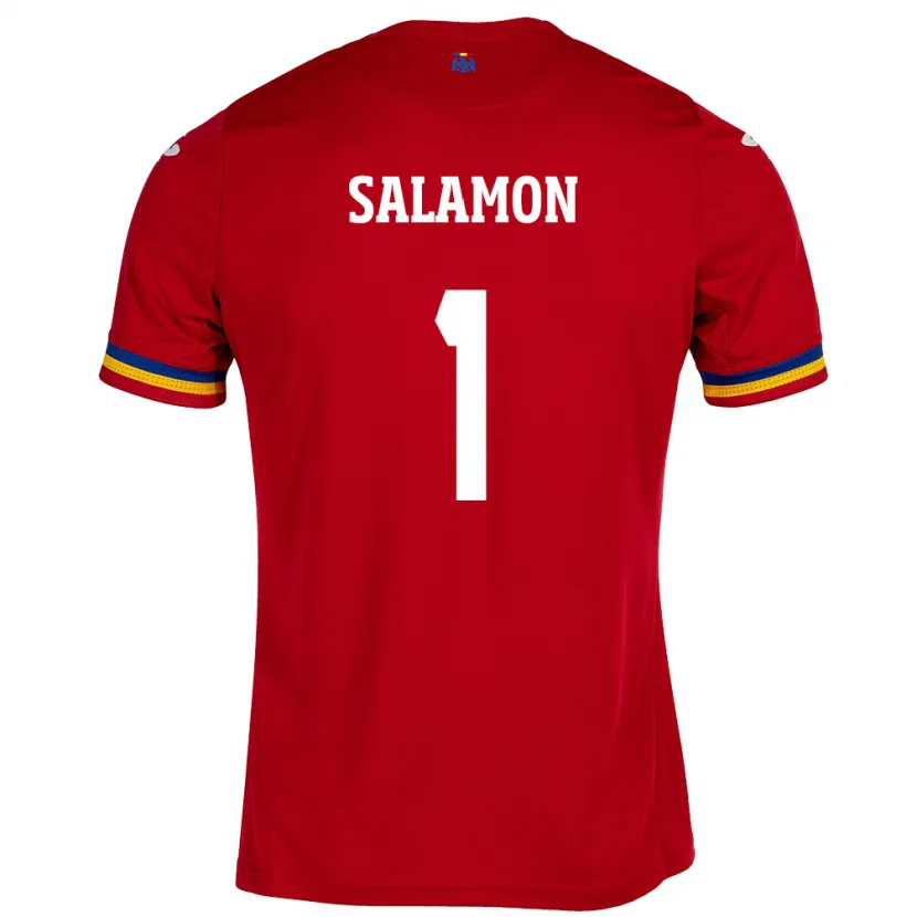 Danxen Män Rumänien Szidonia Salamon #1 Röd Bortatröja Matchtröjor 24-26 Tröjor T-Tröja