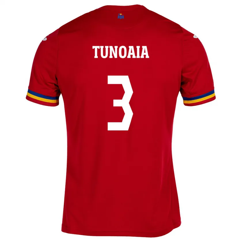 Danxen Män Rumänien Alexandra Tunoaia #3 Röd Bortatröja Matchtröjor 24-26 Tröjor T-Tröja