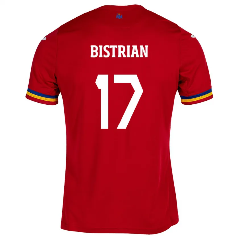 Danxen Män Rumänien Claudia Bistrian #17 Röd Bortatröja Matchtröjor 24-26 Tröjor T-Tröja