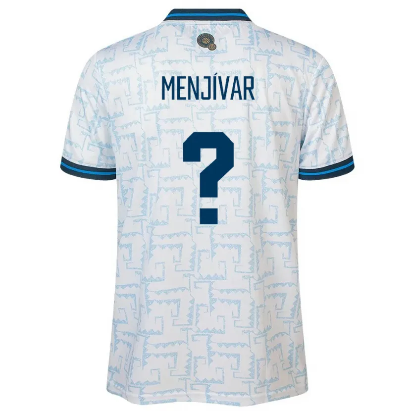 Danxen Män El Salvador Leonardo Menjívar #0 Vit Bortatröja Matchtröjor 24-26 Tröjor T-Tröja