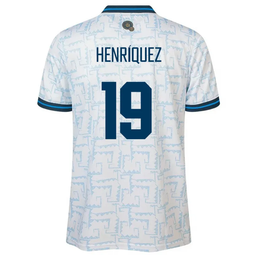 Danxen Män El Salvador Alejandro Henríquez #19 Vit Bortatröja Matchtröjor 24-26 Tröjor T-Tröja